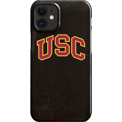 University of Southern California USC Logo Black Distressed iPhone 12 Mini Lite Case
