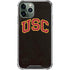 University of Southern California USC Logo Black Distressed iPhone 12 Pro Clear Case
