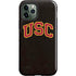 University of Southern California USC Logo Black Distressed iPhone 12 Pro Max Impact Case