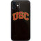 University of Southern California USC Logo Black Distressed iPhone 12 Skin