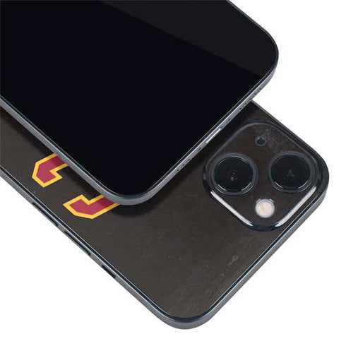 University of Southern California USC Logo Black Distressed iPhone 13 Mini Skin