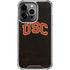 University of Southern California USC Logo Black Distressed iPhone 13 Pro Clear Case