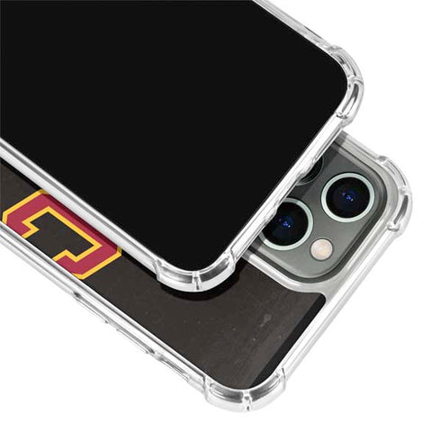 University of Southern California USC Logo Black Distressed iPhone 13 Pro Clear Case