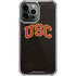 University of Southern California USC Logo Black Distressed iPhone 13 Pro Max Clear Case