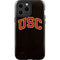 University of Southern California USC Logo Black Distressed iPhone 13 Pro Max Impact Case