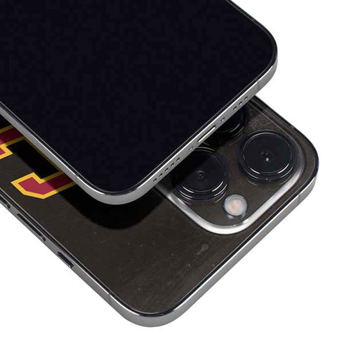 University of Southern California USC Logo Black Distressed iPhone 13 Pro Skin