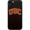 University of Southern California USC Logo Black Distressed iPhone 13 Skin