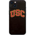 University of Southern California USC Logo Black Distressed iPhone 13 Skin