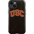 University of Southern California USC Logo Black Distressed iPhone 15 Plus Impact Case
