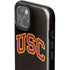 University of Southern California USC Logo Black Distressed iPhone 15 Plus Impact Case