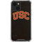 University of Southern California USC Logo Black Distressed iPhone 14 Plus Clear Case