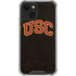 University of Southern California USC Logo Black Distressed iPhone 14 Plus Clear Case