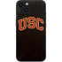 University of Southern California USC Logo Black Distressed iPhone 14 Plus Skin