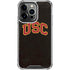 University of Southern California USC Logo Black Distressed iPhone 15 Pro Clear Case