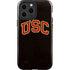 University of Southern California USC Logo Black Distressed iPhone 15 Pro Max Impact Case