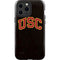 University of Southern California USC Logo Black Distressed iPhone 14 Pro Max Impact Case