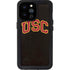 University of Southern California USC Logo Black Distressed iPhone 14 Pro Max Waterproof Case