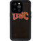 University of Southern California USC Logo Black Distressed iPhone 14 Pro Waterproof Case