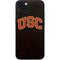 University of Southern California USC Logo Black Distressed iPhone 14 Skin