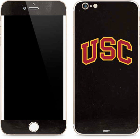University of Southern California USC Logo Black Distressed iPhone 6/6s Plus Skin