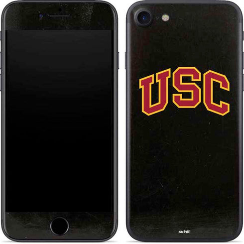University of Southern California USC Logo Black Distressed iPhone 7 Skin