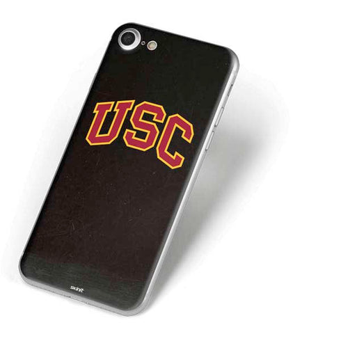 University of Southern California USC Logo Black Distressed iPhone 7 Skin