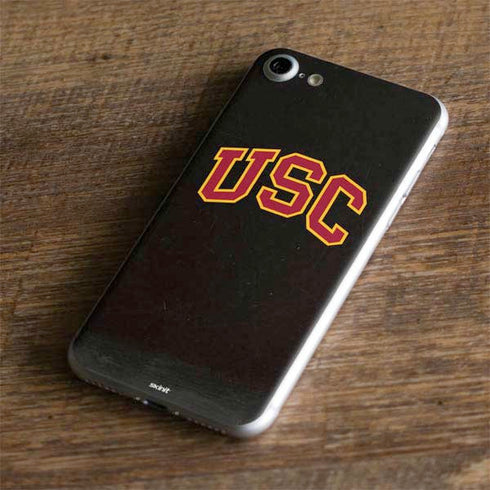 University of Southern California USC Logo Black Distressed iPhone 7 Skin
