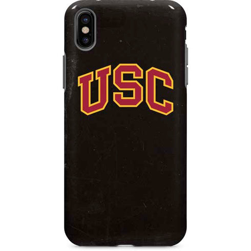 University of Southern California USC Logo Black Distressed iPhone 8 Pro Case