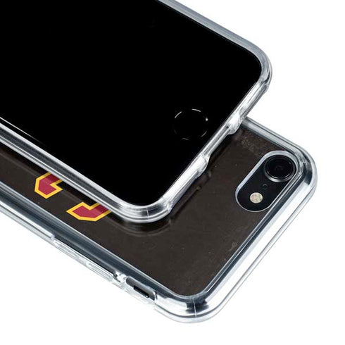 University of Southern California USC Logo Black Distressed iPhone SE (2nd & 3rd Gen) Clear Case