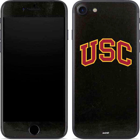 University of Southern California USC Logo Black Distressed iPhone SE (2nd & 3rd Gen) Skin