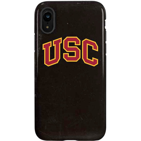 University of Southern California USC Logo Black Distressed iPhone XR Pro Case