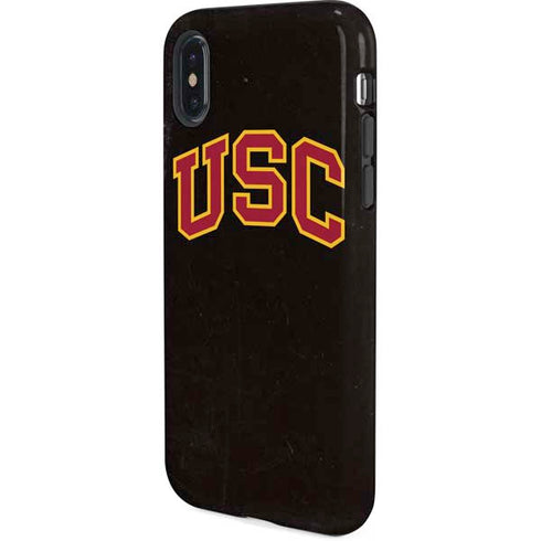 University of Southern California USC Logo Black Distressed iPhone XS Pro Case
