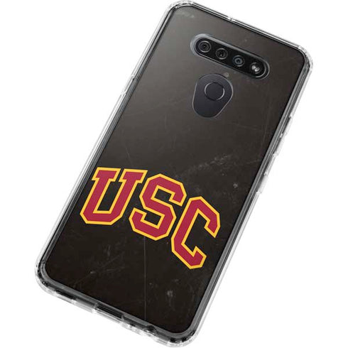 University of Southern California USC Logo Black Distressed LG K51/Q51 Clear Case