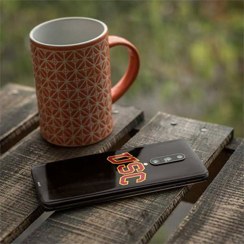 University of Southern California USC Logo Black Distressed OnePlus 7 Pro Skin