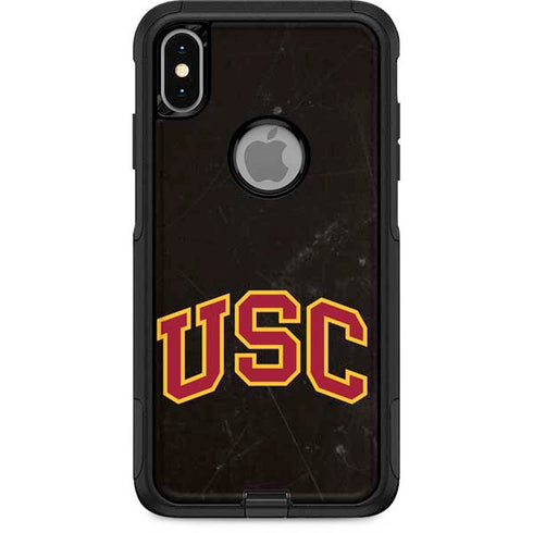 University of Southern California USC Logo Black Distressed Otterbox Commuter iPhone Skin