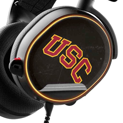 University of Southern California USC Logo Black Distressed SteelSeries Arctis 3 Skin