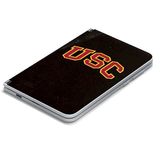 University of Southern California USC Logo Black Distressed Surface Duo Skin