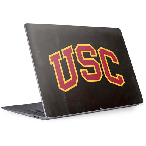 University of Southern California USC Logo Black Distressed Surface Laptop 2 Skin