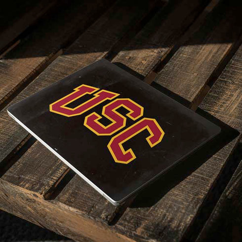 University of Southern California USC Logo Black Distressed Surface Laptop 2 Skin