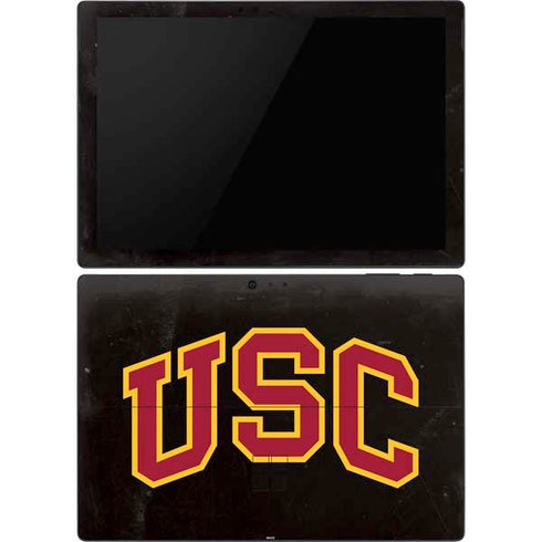 University of Southern California USC Logo Black Distressed Surface Pro 6 Skin