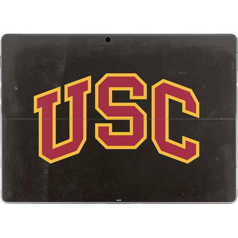 University of Southern California USC Logo Black Distressed Surface Pro 9 Skin