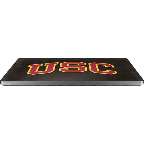 University of Southern California USC Logo Black Distressed Universal Laptop 12in (9.8 x 6.8in) Skin