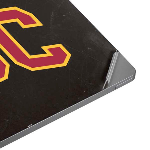 University of Southern California USC Logo Black Distressed Universal Laptop 12in (9.8 x 6.8in) Skin