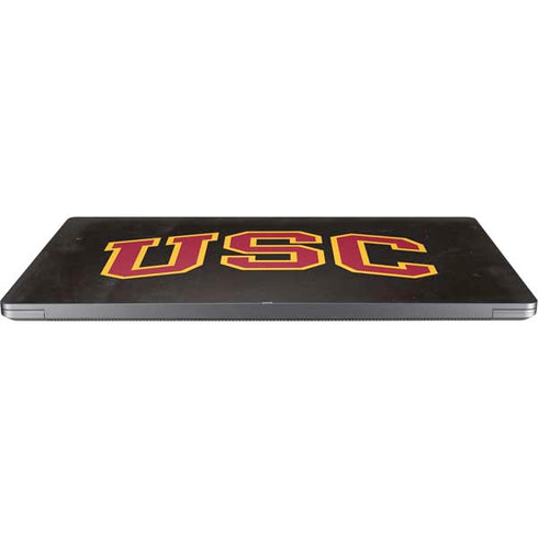 University of Southern California USC Logo Black Distressed Universal Laptop 16.6in (13.4 x 9.7in) Skin