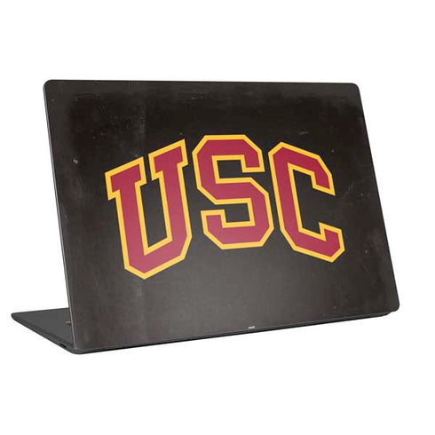 University of Southern California USC Logo Black Distressed Universal Laptop 18in (14.6 x 10.6in) Skin