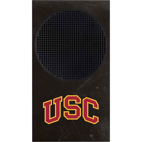 University of Southern California USC Logo Black Distressed Xbox Series S Console Skin