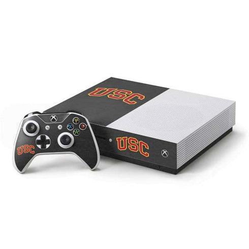 University of Southern California USC Official Logo Xbox One S Console and Controller Bundle Skin