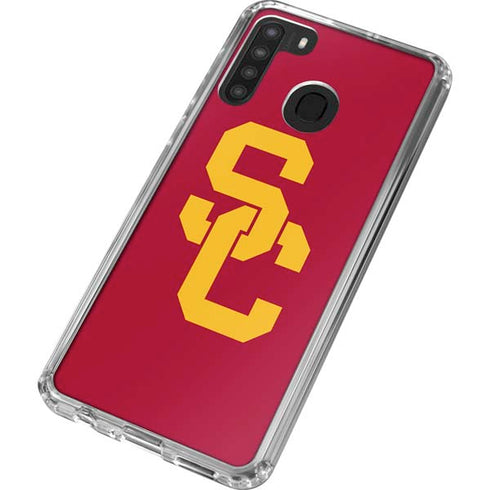 University of Southern California USC Red Logo Galaxy A21 Clear Case