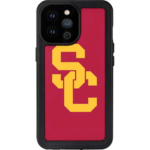 University of Southern California USC Red Logo iPhone 14 Pro Max Waterproof Case