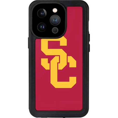 University of Southern California USC Red Logo iPhone 14 Pro Waterproof Case